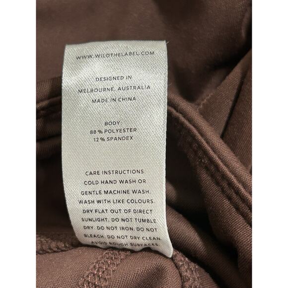 Wilo The Label Chocolate Brown Flare High Rise Leggings Medium - Picture 10 of 10